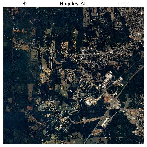 Huguley, AL air photo map