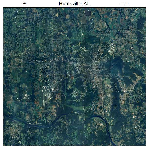 Huntsville, AL air photo map
