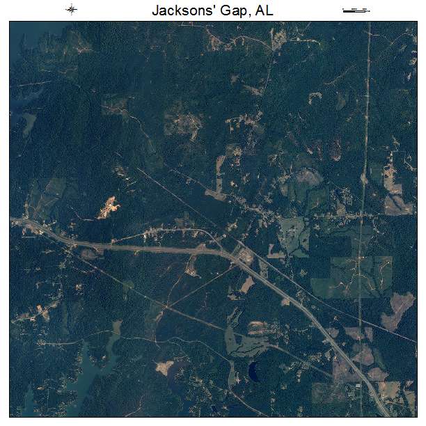 Jacksons Gap, AL air photo map