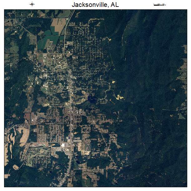 Jacksonville, AL air photo map
