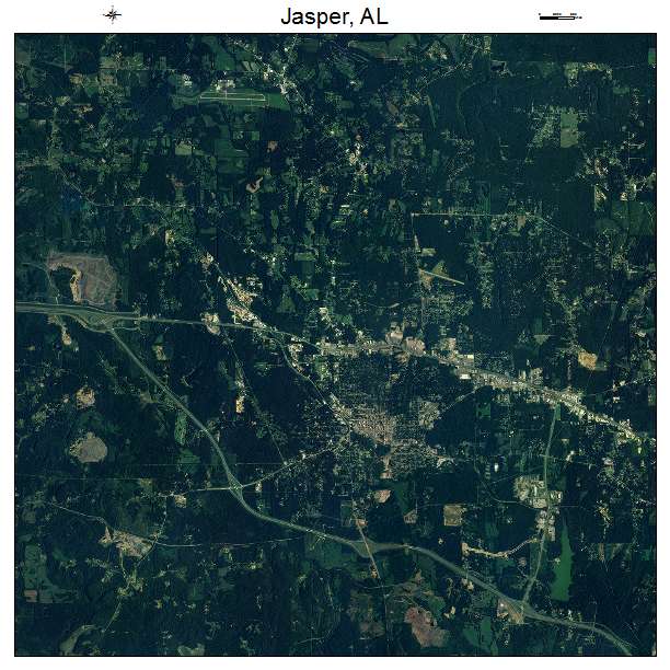Jasper, AL air photo map
