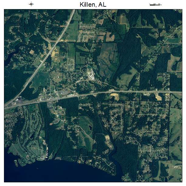 Killen, AL air photo map