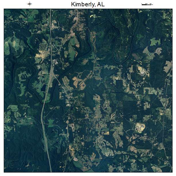 Kimberly, AL air photo map