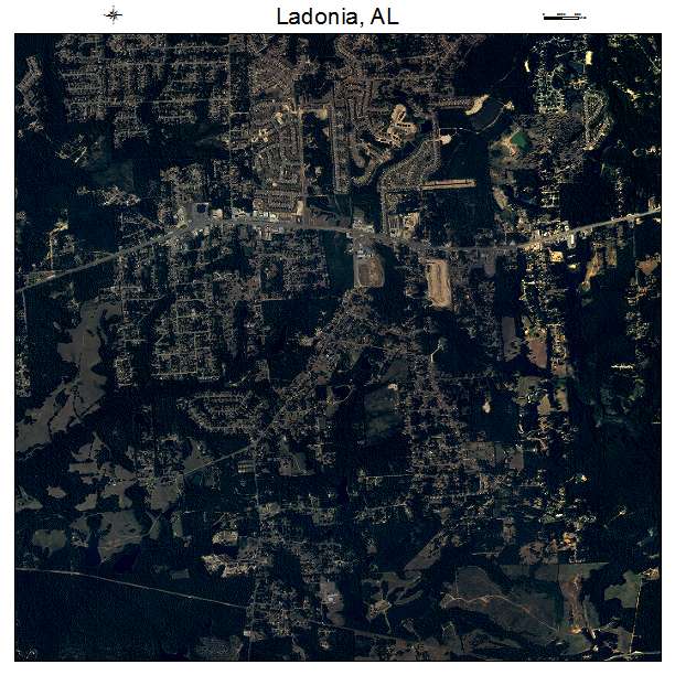 Ladonia, AL air photo map