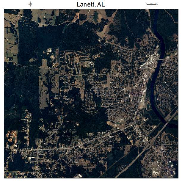 Lanett, AL air photo map