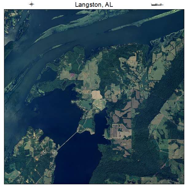 Langston, AL air photo map