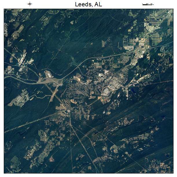 Leeds, AL air photo map