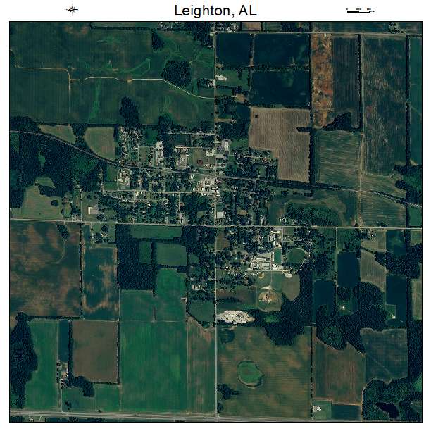 Leighton, AL air photo map