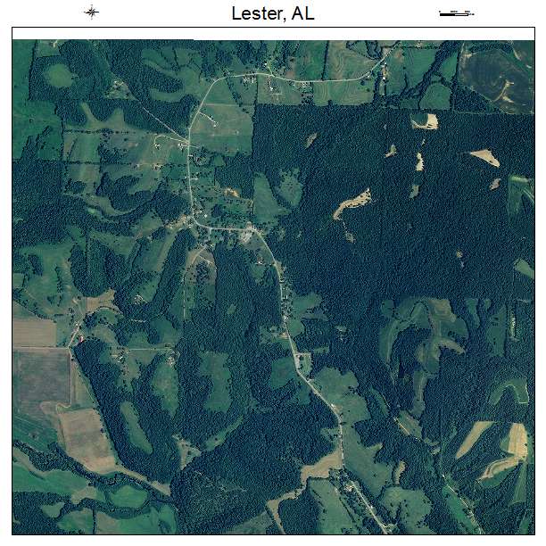 Lester, AL air photo map
