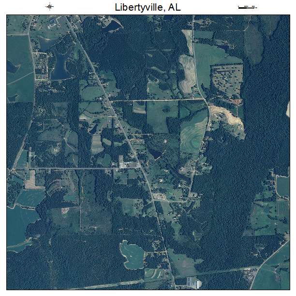 Libertyville, AL air photo map