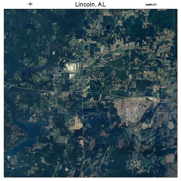 Lincoln, AL air photo map