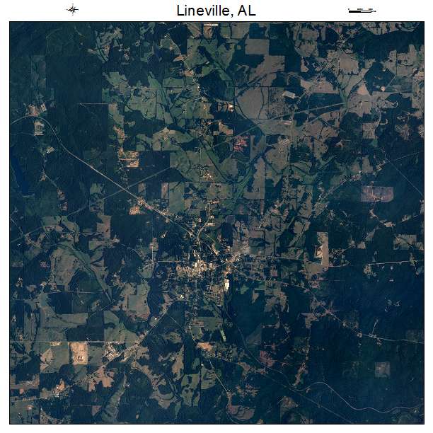 Lineville, AL air photo map