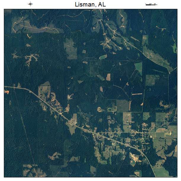 Lisman, AL air photo map