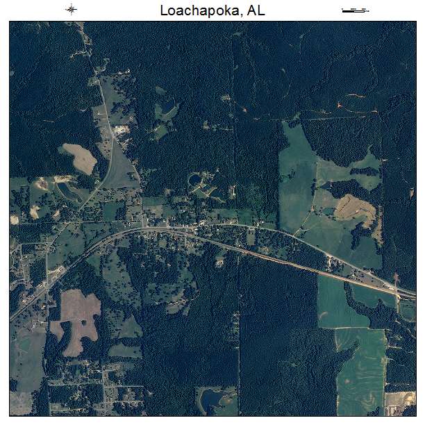 Loachapoka, AL air photo map