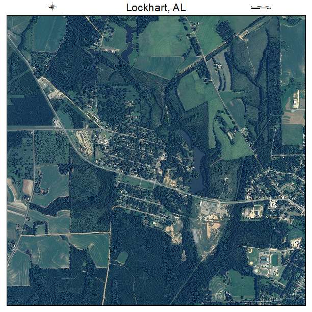 Lockhart, AL air photo map