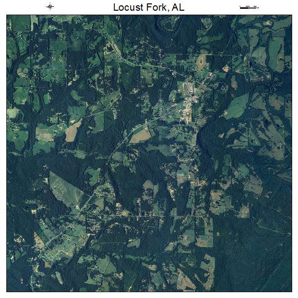 Locust Fork, AL air photo map