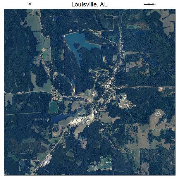 Louisville, AL air photo map