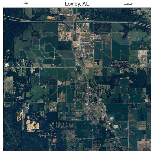 Loxley, AL air photo map