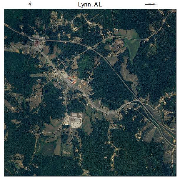Lynn, AL air photo map