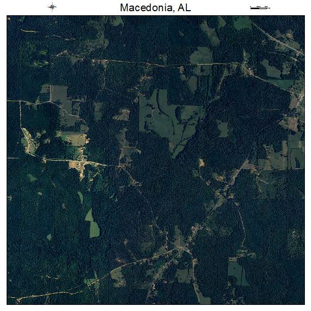 Macedonia, AL air photo map