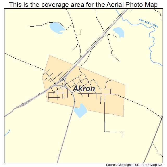 Akron, AL location map 