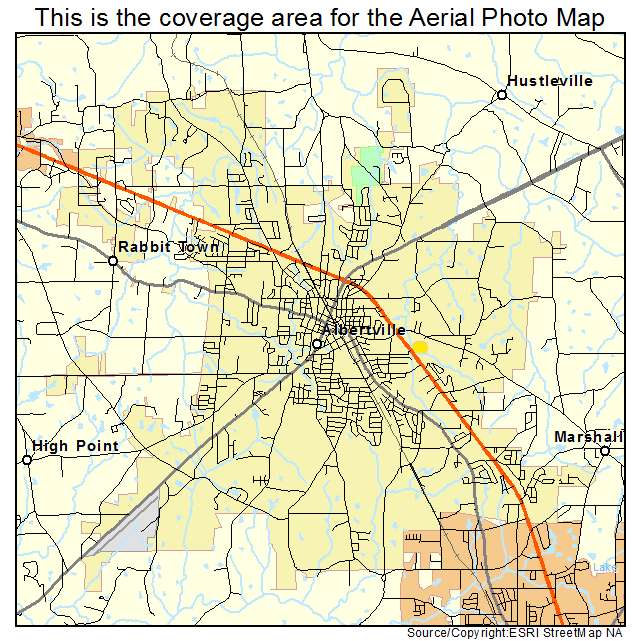 Albertville, AL location map 