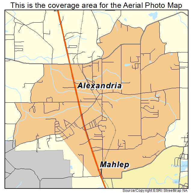 Alexandria, AL location map 