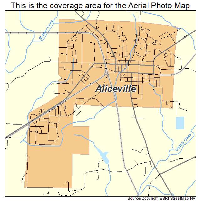 Aliceville, AL location map 