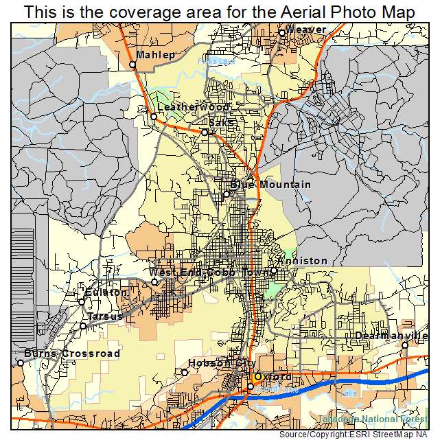 Anniston, AL location map 