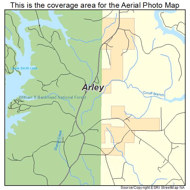 Arley, AL location map 