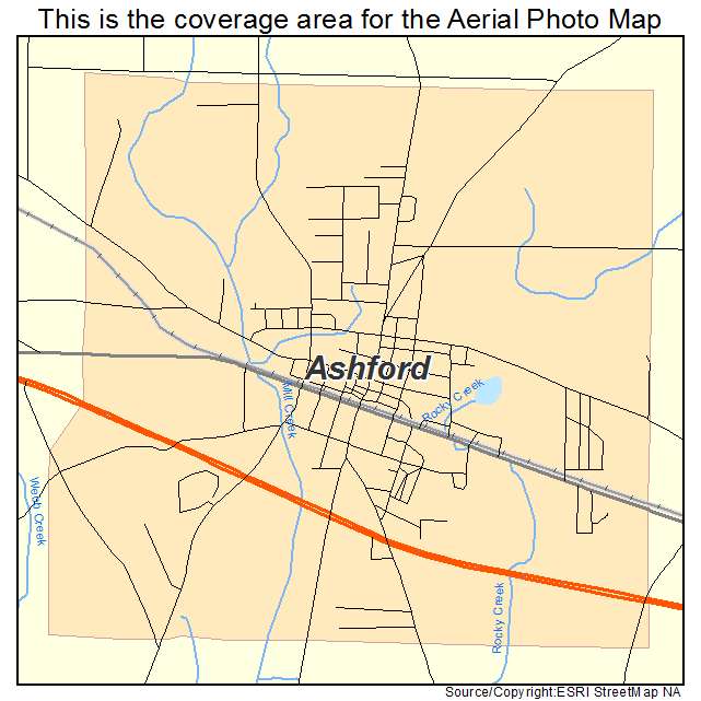 Ashford, AL location map 