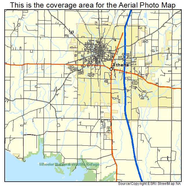 Athens, AL location map 