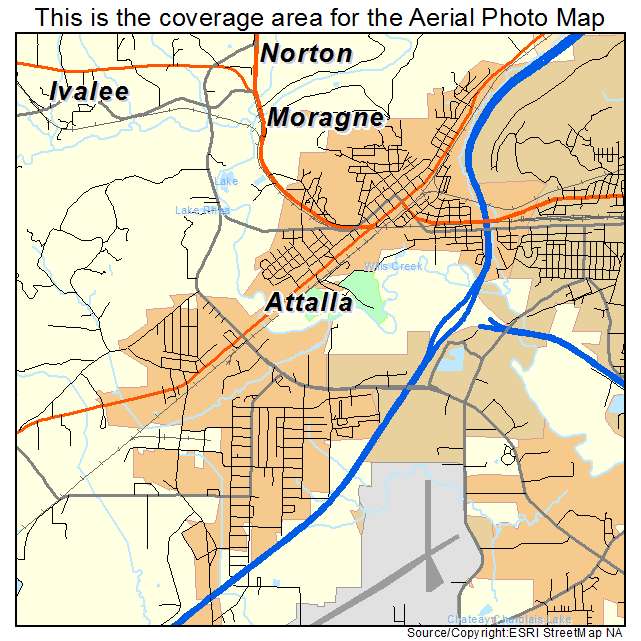 Attalla, AL location map 