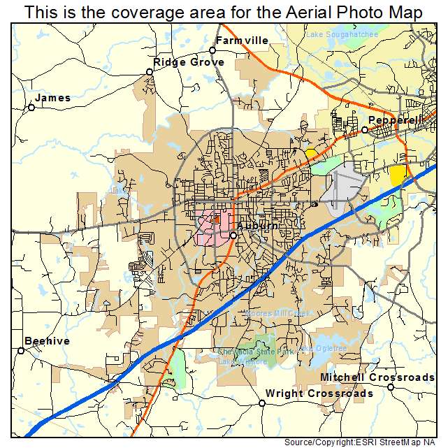Auburn, AL location map 