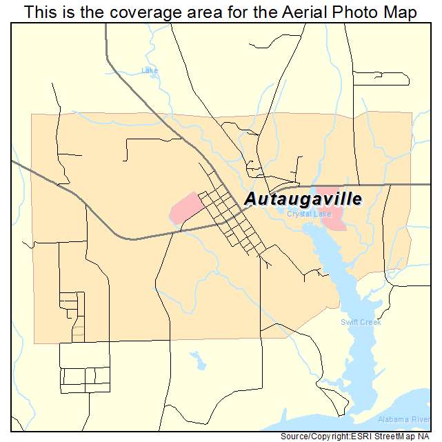 Autaugaville, AL location map 