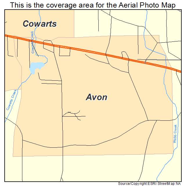 Avon, AL location map 