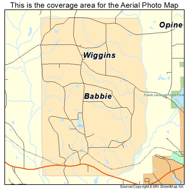 Babbie, AL location map 
