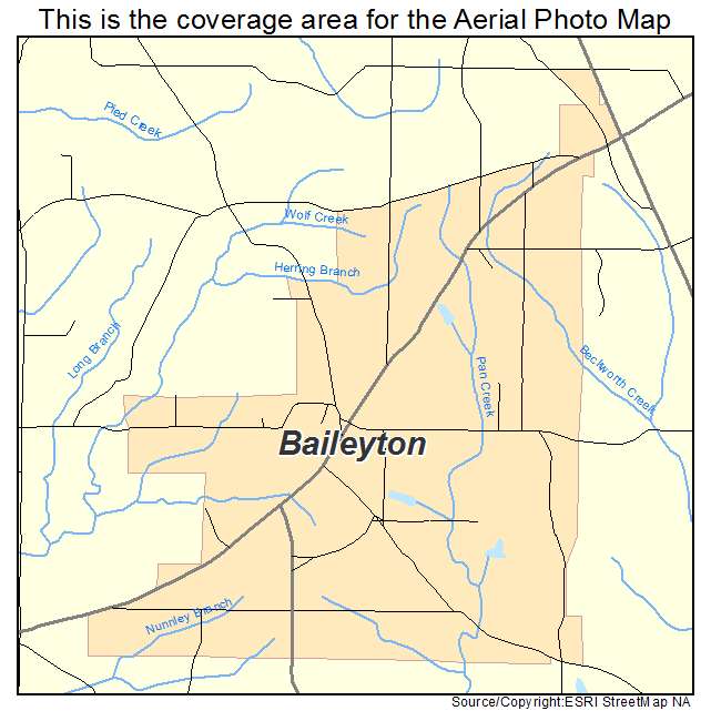 Baileyton, AL location map 