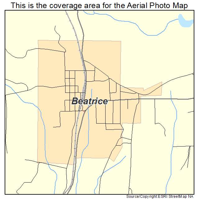 Beatrice, AL location map 