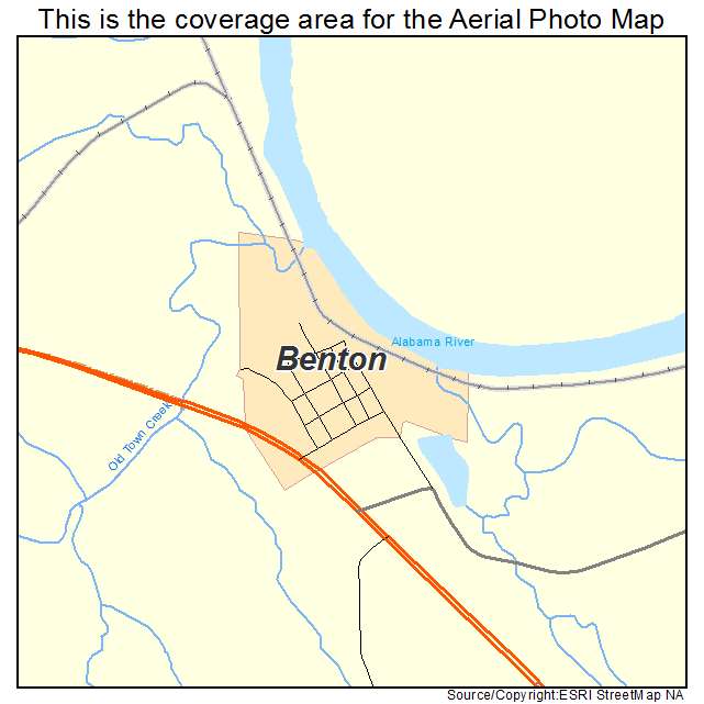 Benton, AL location map 