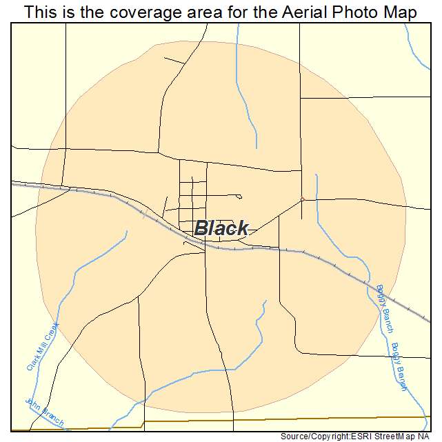 Black, AL location map 