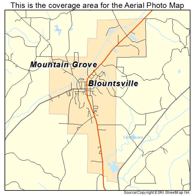 Blountsville, AL location map 