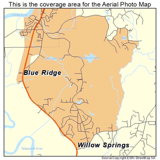 Blue Ridge, AL location map 