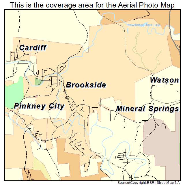 Brookside, AL location map 