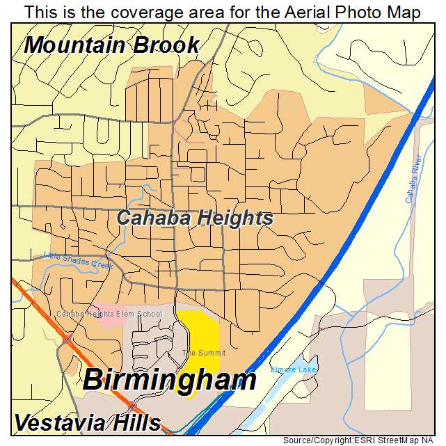 Cahaba Heights, AL location map 