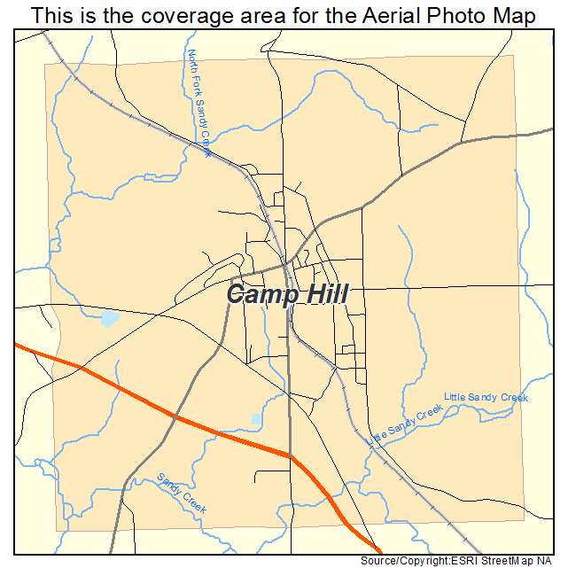 Camp Hill, AL location map 