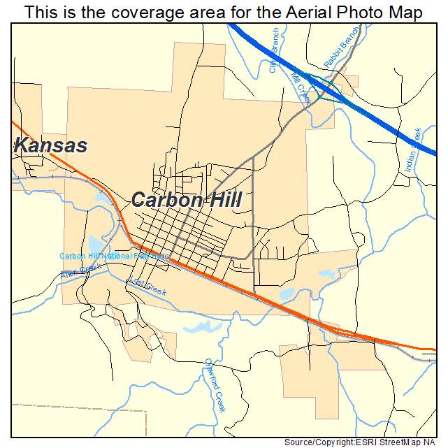 Carbon Hill, AL location map 