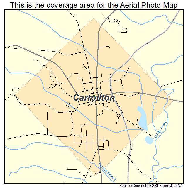 Carrollton, AL location map 