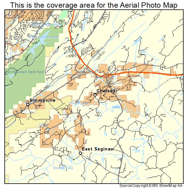 Chelsea, AL location map 