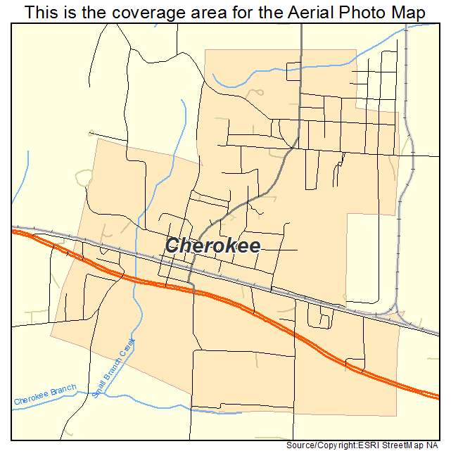 Cherokee, AL location map 